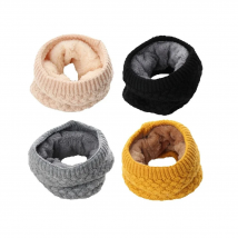 Winter Scarf For Women Children Baby Warm Cotton Brushed Knit Neck Warmer Circle Ski Climbing Scarf Neck Scarves Men Wholesale