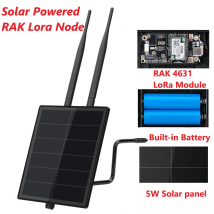 Nodo Lora a energia solare D5 con batteria da 6000 mAh e Wisblock RAK19007 RAK4630 SX1262 Kit meshtastico Antenna Lora per LoRawan