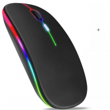 Rechargeable Bluetooth Wireless Mouse with 2.4GHz USB RGB 1600DPI Mouse for Computer Laptop Tablet PC Macbook Gaming Mouse Gamer