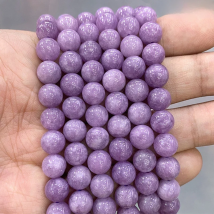 Light Purple Jaspers Natural Stone Chalcedony Round Beads for Jewelry Making Diy Charms Bracelet Necklace 15"Strand 6 8 10 12MM