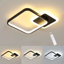 20W Square Acrylic LED Ceiling Lamp, Infinite Dimming with Remote Control LED Ceiling Light for Bedroom, Living Room, Corridor
