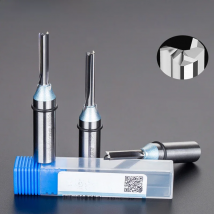 3 Blades TCT Straight Router Bit for Wood Solid Carbide CNC Tool Woodworking Milling Cutter Slotting Cutting for Hard Wood MDF