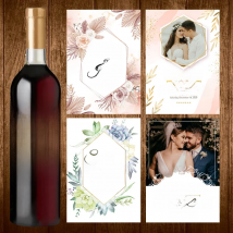 Custom Wedding Wine Labels Stickers Personalized Engagement Birthday Party Graduation Bride Shower Wine Bottle Labels Stickers
