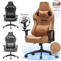 Silla de juego HOMALL, cómoda y sólida, silla de oficina ergonómica, almohadas lumbares ajustables, almohadas y reposabrazos 3D, silla de oficina