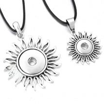 New DIY Snap Jewelry Charms Metal Snap Pendant Necklace Fit 12MM 18MM Snap Buttons Fashion Accessories ZG282