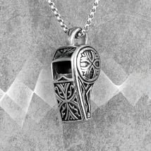Whistle Vintage Long Men Necklaces Pendants Chain Punk for Boyfriend Male Stainless Steel Jewelry Creativity Gift Wholesale