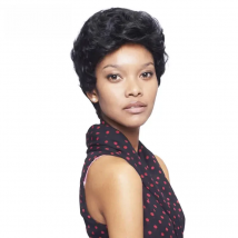 Lydia Synthetic Wigs Color 1B Short Curly Wig 100% Kanekalon High Temperatural African American Daily Wigs For Woman