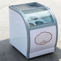 150W Popsicle cabinet ice cream cabinet commercial frozen  ice porridge cabinet  Ice Cream Glass Refrigerated Display Cabinet