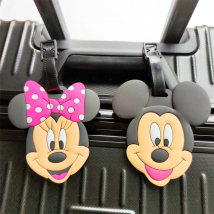 Lovely Disney Anime Mickey Minnie Luggage Tag Suitcase ID Addres Holder Baggage Boarding Tags