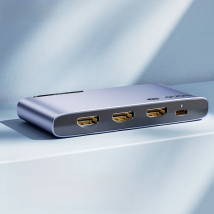 llano HDMI Splitter 1 in 2 Out, 4K HDMI Splitter for Dual Monitors Duplicate/Mirror Only, 1x2 HDMI Splitter 1 to 2 Amplifier