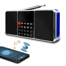 Lefon Portable AM FM Radio Bluetooth Speaker Stereo Internet Receiver Digital Radio Support TF Card USB Disk AUX MP3 Rechargable