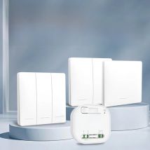 Battery Free RF433 Household Wireless Wall Switch Wiring Free Self Generating Kinetic Energy Panel Waterproof Lighting Switches