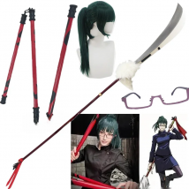 Zenin Maki Spear Playful Cloud Three Section Stick Anime Juju Ka Spear Weapon Glasses Halloween Carnival Cosplay Props