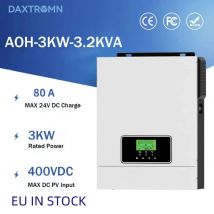 Daxtromn 3000W 3.2kva Inverter solare Caricatore solare MPPT 80A integrato 24V 230VAC 50/60Hz Sistema ibrido Inverter solare Ingresso fotovoltaico 3kW
