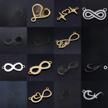 5pcs/lot diy mother and babe stainless steel charm pendant wholesale heart infinity love jewelry bracelet connector charms