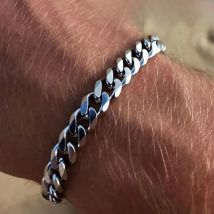 Vnox 3-11mm Chunky Miami Curb Chain Bracelet for Men, Stainless Steel Cuban Link Chain Wristband Classic Punk Heavy Male Jewelry