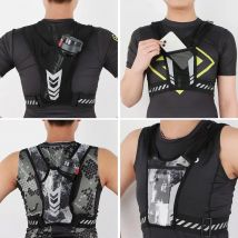 1pc Running Vest Phone Holder for Men Women, Waterproof Cell Phone &Key Pouch, Reflective Hydration Vest Train Free Workout Gear