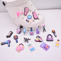 PVC Shoe Charms Cartoon Cosmetics Collection Shoe Accessories Shoe Decoration Shoe Buckles for Croc Sandals X-mas Gifts Pins