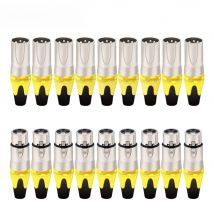20pcs/10sets Colorful 3Pin XLR Female Jack Male Plug 3Pole XLR Socket Audio Microphone Cable Wire Connectors Power Adapter