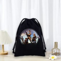 Fortnites Drawstring Bags Cartoon Anime Fortress Night Printed Makeup Candy Storage Bag Cotton Boys Girls Bundle Pocket Gift Bag