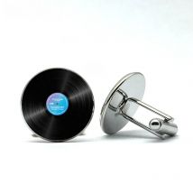2018/ hot sale, silver color cufflinks music cufflinks vinyl disc cufflinks gold cufflinks menswear.