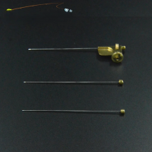 CONTEMPLATOR 1set Tube Fly Attachment With 3 Sizes Needles&Brass Accessory Fly Tying Tools Tube Flies Fits Into The Jaws Of Vise