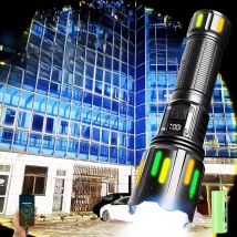 High Power 50000000LM Led Flashlight Rechargeable Strong Light Super Bright Lamp Military Tactical Lantern Camping Outdoor Torch