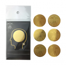 24K Golden Anti-Radiation Protector Round EMF Protecor Cell Phone Sticker EMR Blocker Radiation Reduction By 96.43 Percent