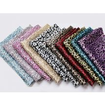 By Meter Africa Leopard Printed Satin Fabric Material For Scarf Lining Diy