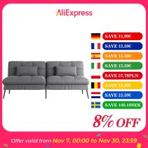 COMHOMA Divano letto pieghevole con rivestimento futon, adatto per divano ad angolo, divano per ospiti a 3 posti con schienale regolabile in tessuto