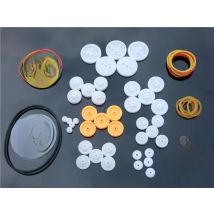 Lot of DIY Plastic Belt Wheel Sets with Drive belt Pulley Model Fitting