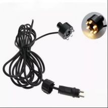 Underwater 6-LED Light Ring For Fountain Fish Pond Water Garden AC Adapter Warm White White Multicolor