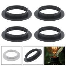 4pcs E26/E27 Lamp Shade Collar Rings Threaded Candelabra Base Retainer Lock Socket Replacement Bulb Socketsnt