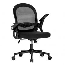 Silla de oficina Silla de escritorio ergonómica Sillas para juegos Silla de malla con respaldo medio Apoyo lumbar con reposabrazos abatible para oficina en casa