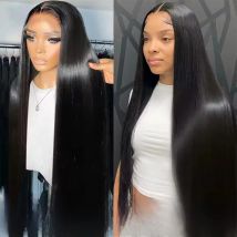 250 Density 13x4 13x6 Transparent Bone Straight 30 40 Inches Lace Front Human Hair Wigs Brazilian Frontal Wigs For Women