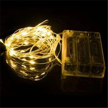 2M 20 3M 30 5M 50 10M 100Leds Fairy Lights AA Battery Powered Silver Led Copper Wire String Light Decorative Fairy Lights