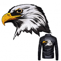 Large Eagle Punk Patches For Clothing Big Motorcycle Biker Embroidered Patches On Clothes Applique Stripe For Jackets Back Badge