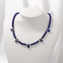 Water Drop Stone Pendent Necklace Blue Lapis Lazuli Jades Amethysts Bead Necklace Fashion Jewelry Gift For Women Men Friend