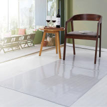 PVC Transparent Waterproof D' Water Rectangular Pad Wooden Floor Protection  Mat Non-slip Carpet Plastic Mat Door Mat Area rug