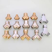 1pcs BSP 1/4" 3/8" 1/2" Female/Male Thread Brass Pipe Fittings Y-Type 3-Way Connector Adapter Tap Splitter