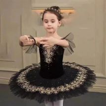 1pcs/lot Swan Lake Costumes Ballet Tutu Ballerina Dress Professional Child Kids ballet dancing black dress