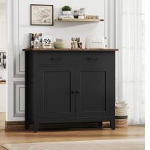 Küchenschrank mit Arbeitsplatte, Sideboard mit 2 Schubladen und 2 Türen, Buffetschrank für Küche, Wohnzimmer, Esszimmer, Flur, H