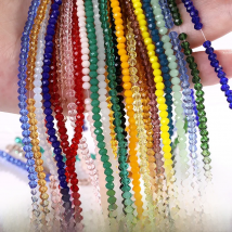 10String/Lot 2X3MM Colorful Clothing Beads Handicrafts Rhinestone Sewing Stone Crystal For Jewelry Making Needlework Beads