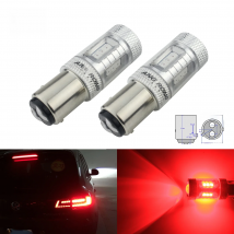 ANGRONG 2x 566 P21/4W 1122 BAZ15d 15W LED Side Stop Tail Brake Light Bulbs Red