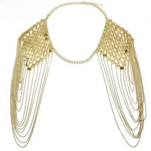 MANILAI Bohemian Punk Statement Necklaces Collar Shoulder Chain Long Necklaces & Pendants Women Sexy Statement Body Jewelry