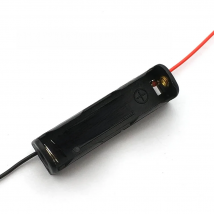 New Plastic AAA Battery Case Holder Storage Box with Wire Leads for AAA Batteries 1.5V Black