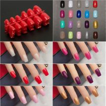 600pcs/pack Full Cover Acrylic Nail Tips Square Shape False Nail Tips 10 Sizes Short Faux Ongles Fake Nails For Nail Art Designs