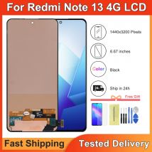 6,67'' Bildschirm für Xiaomi Redmi Note 13 4G 23129RAA4G 23124RA7EO LCD Display Digital Touch Screen Mit Rahmen für Redmi Note 13 4G