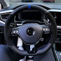 Customization Car Steering Wheel Cover Accessories Hand Sewing Suede Leather For Volkswagen VW Golf 7 Mk7 New Polo Jetta