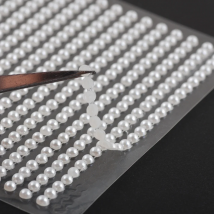 3/4/5/6mm Beige Half the pearl sticker for DIY Dress decoration accessories handmade Creative sticker home decoration